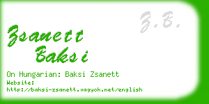 zsanett baksi business card